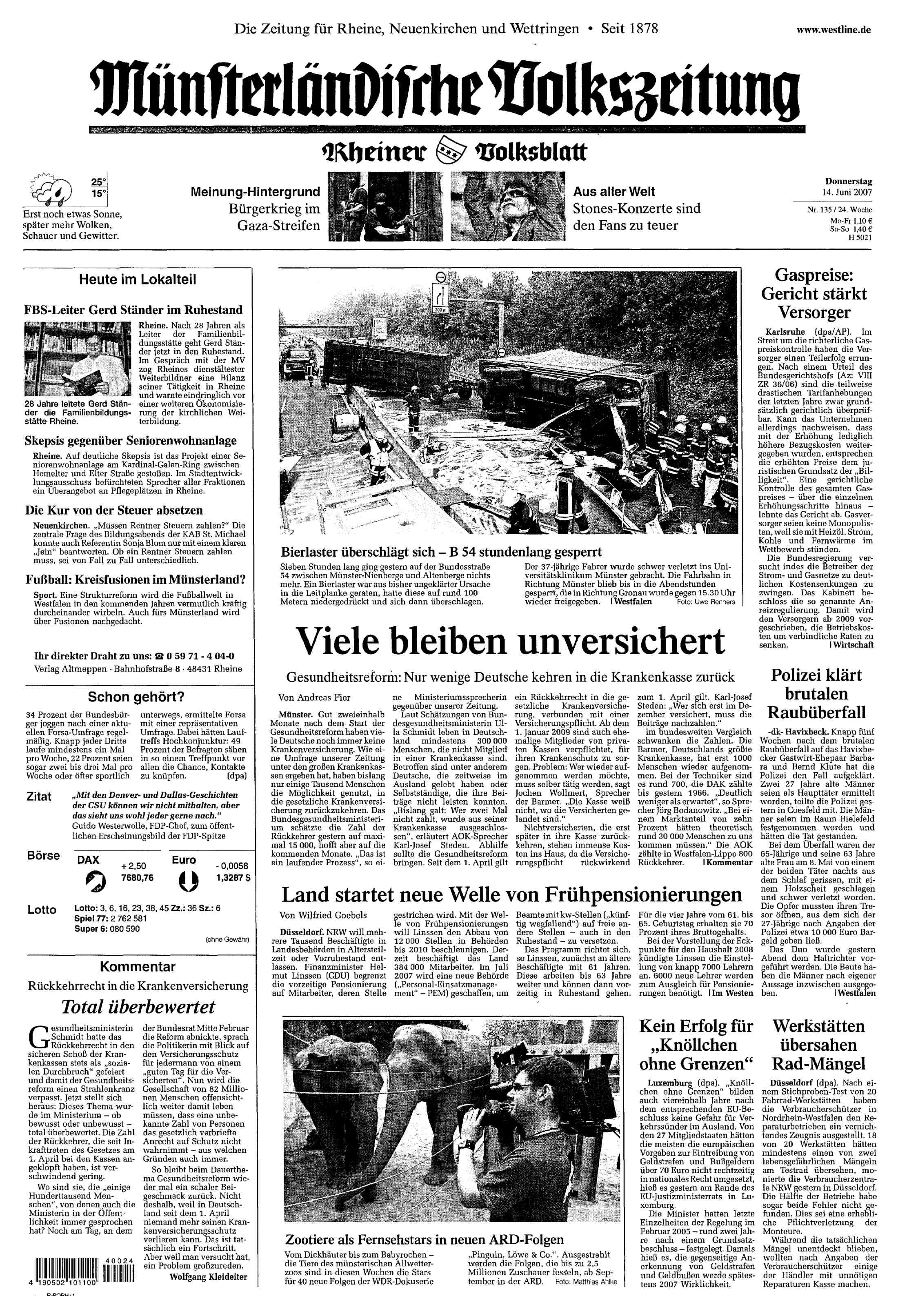 Ausgabe vom 14.06.2007