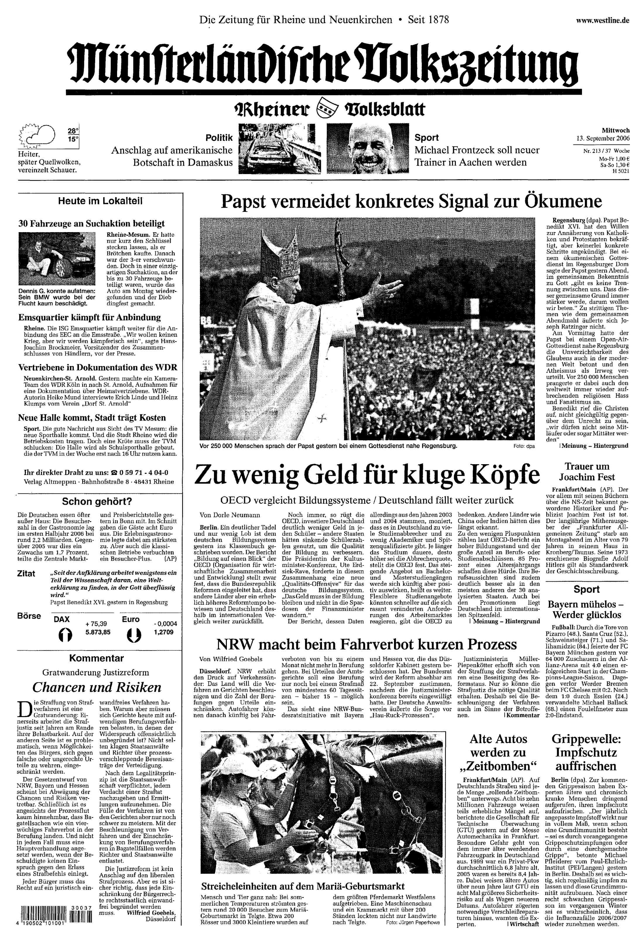 Ausgabe vom 13.09.2006