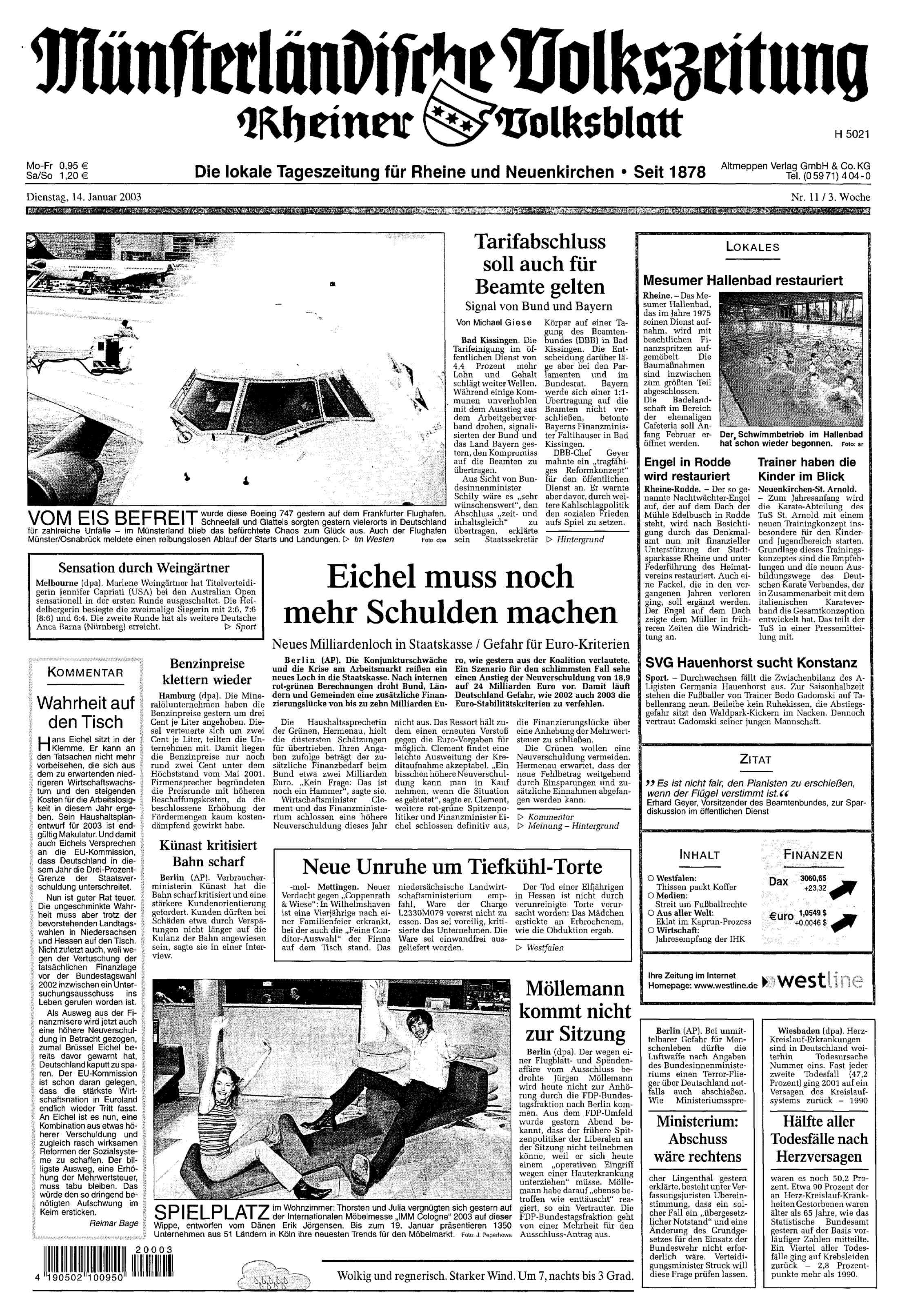 Ausgabe vom 14.01.2003