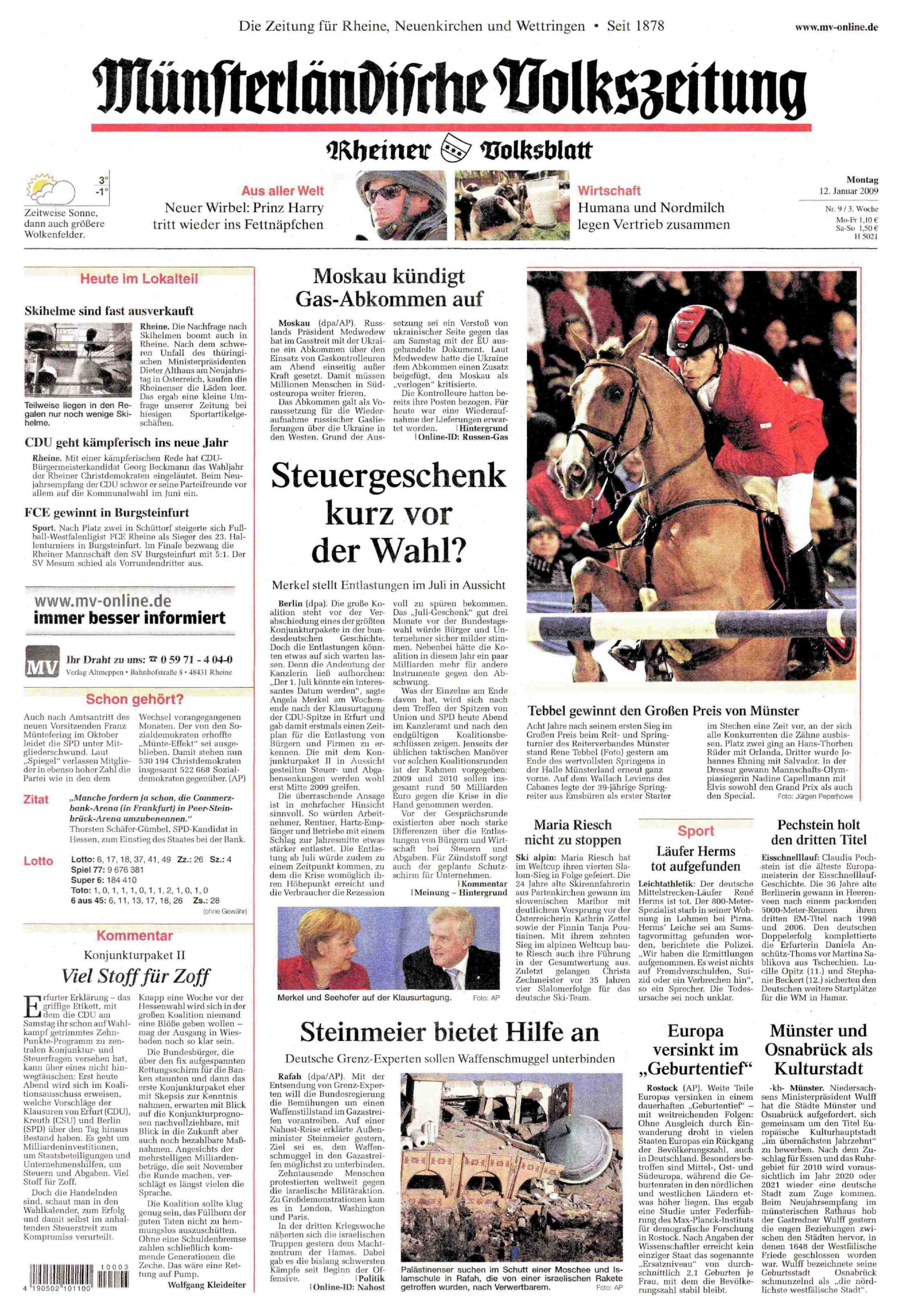 Ausgabe vom 12.01.2009