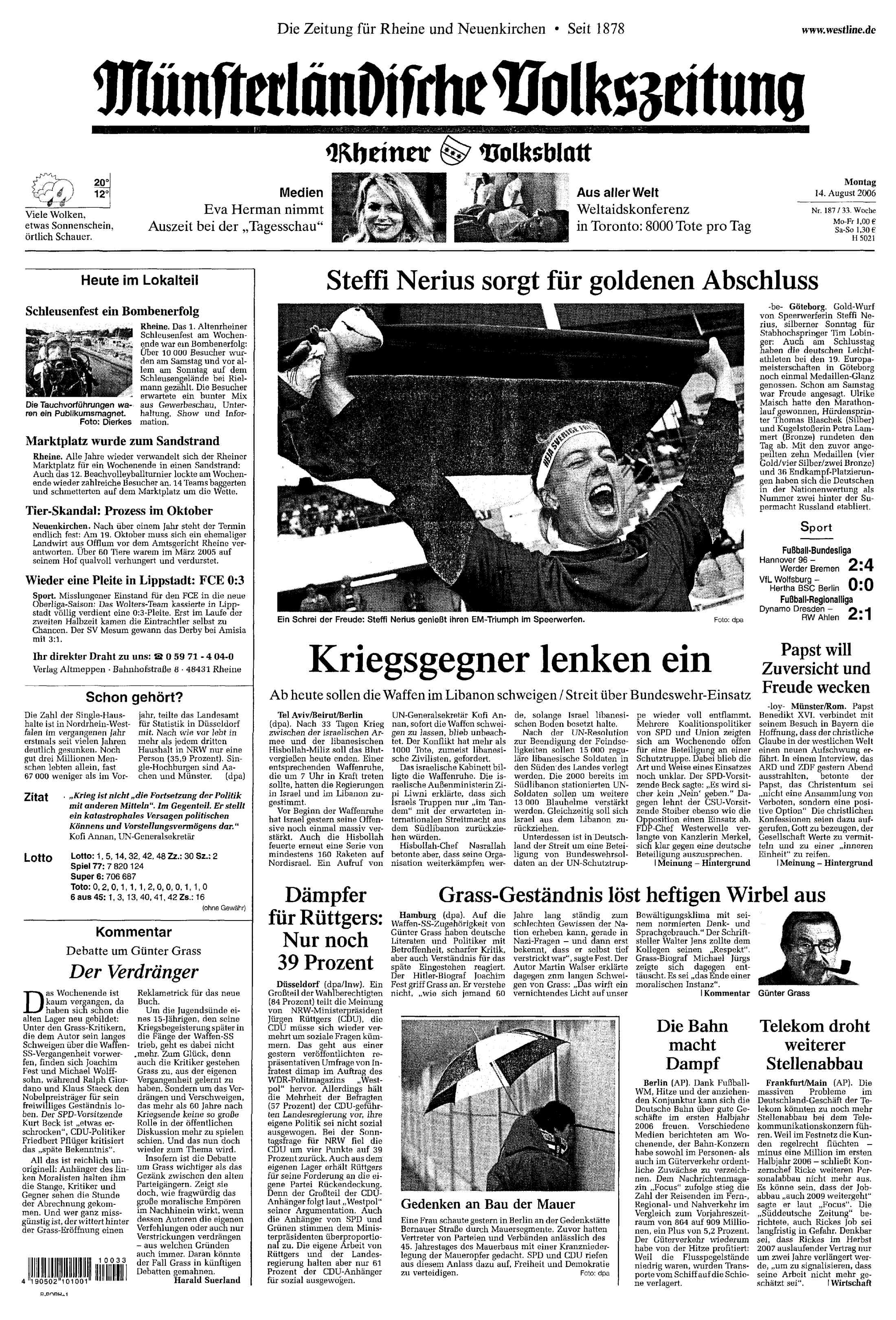 Ausgabe vom 14.08.2006