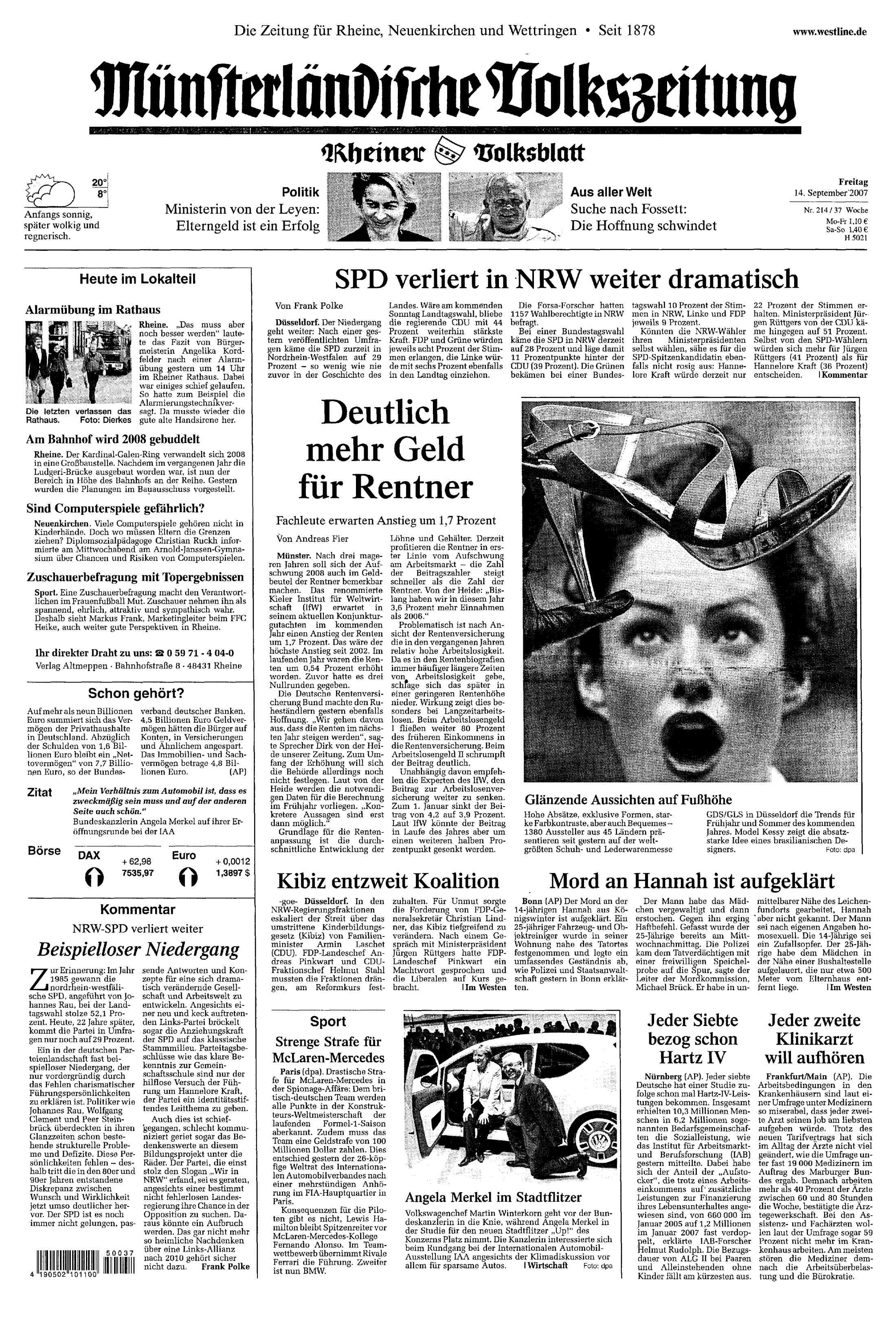 Ausgabe vom 14.09.2007