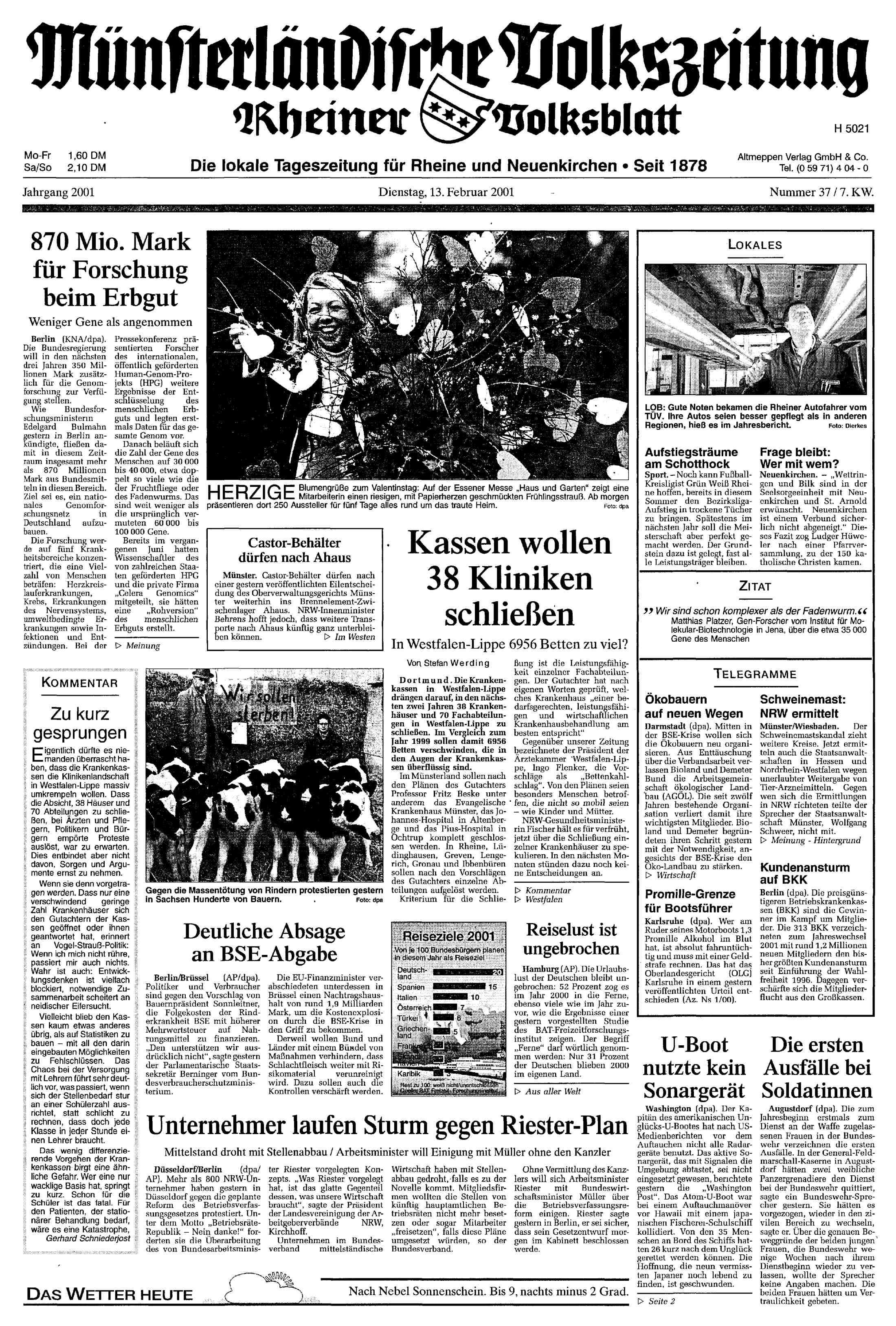 Ausgabe vom 13.02.2001