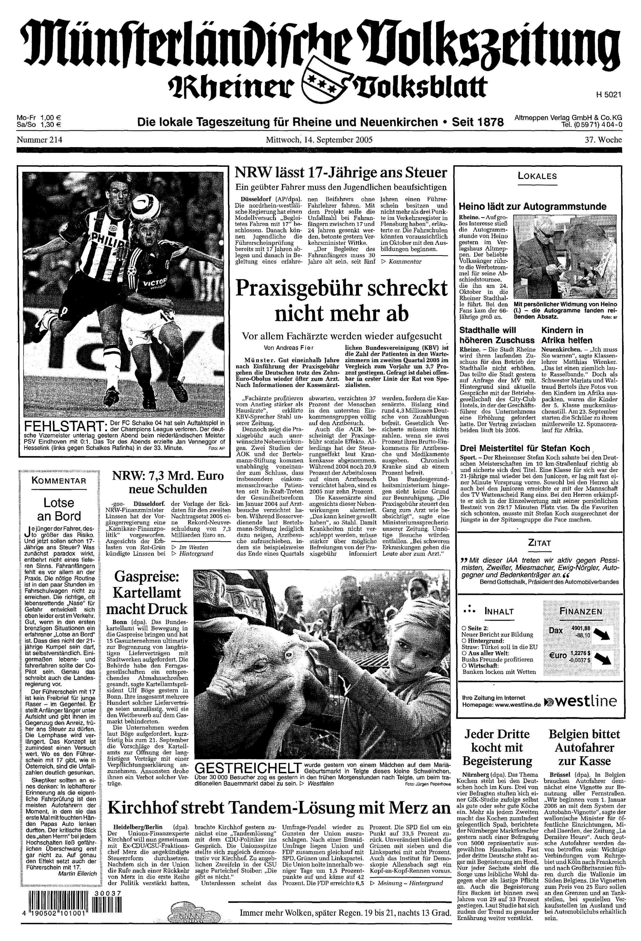 Ausgabe vom 14.09.2005