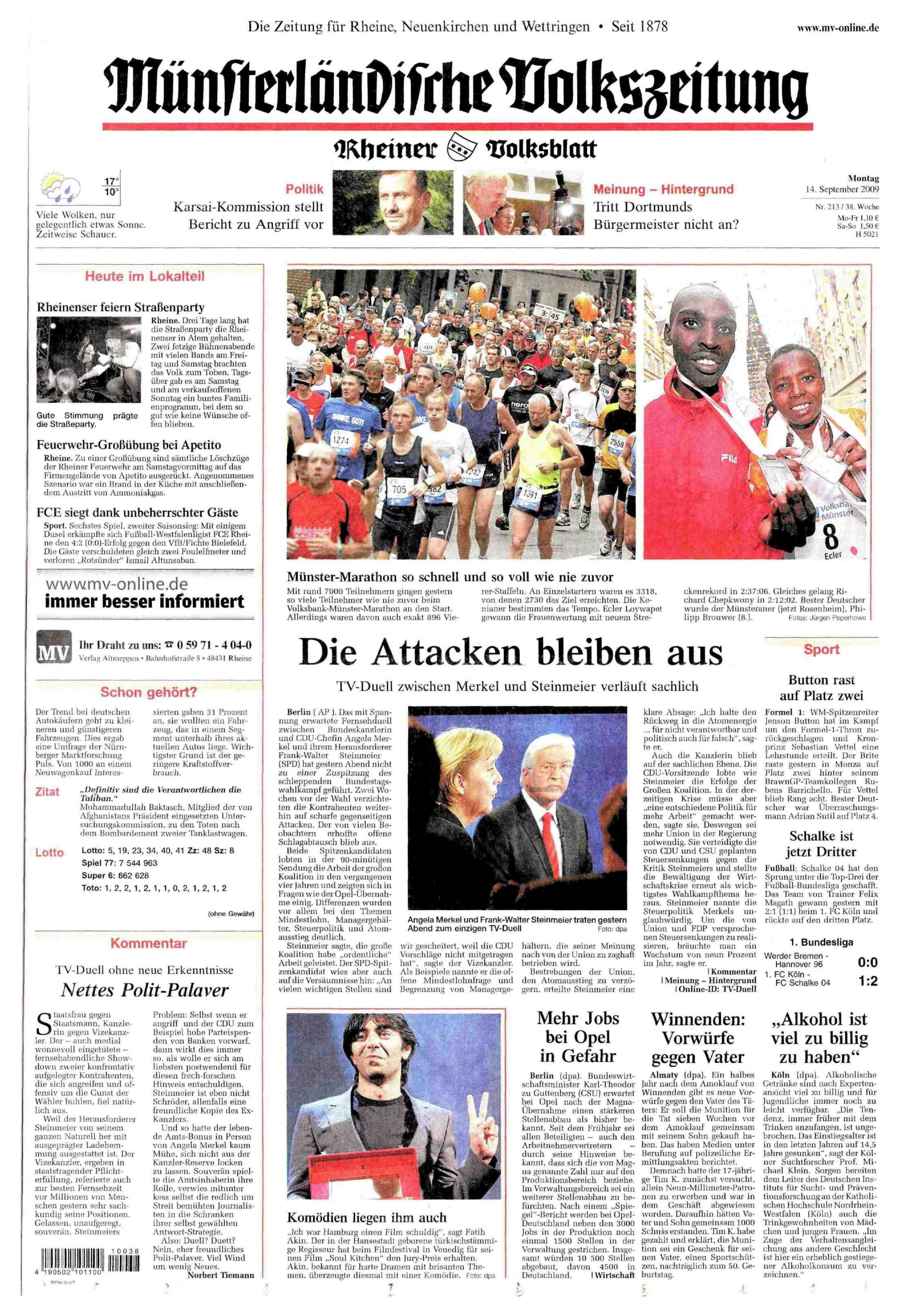 Ausgabe vom 14.09.2009