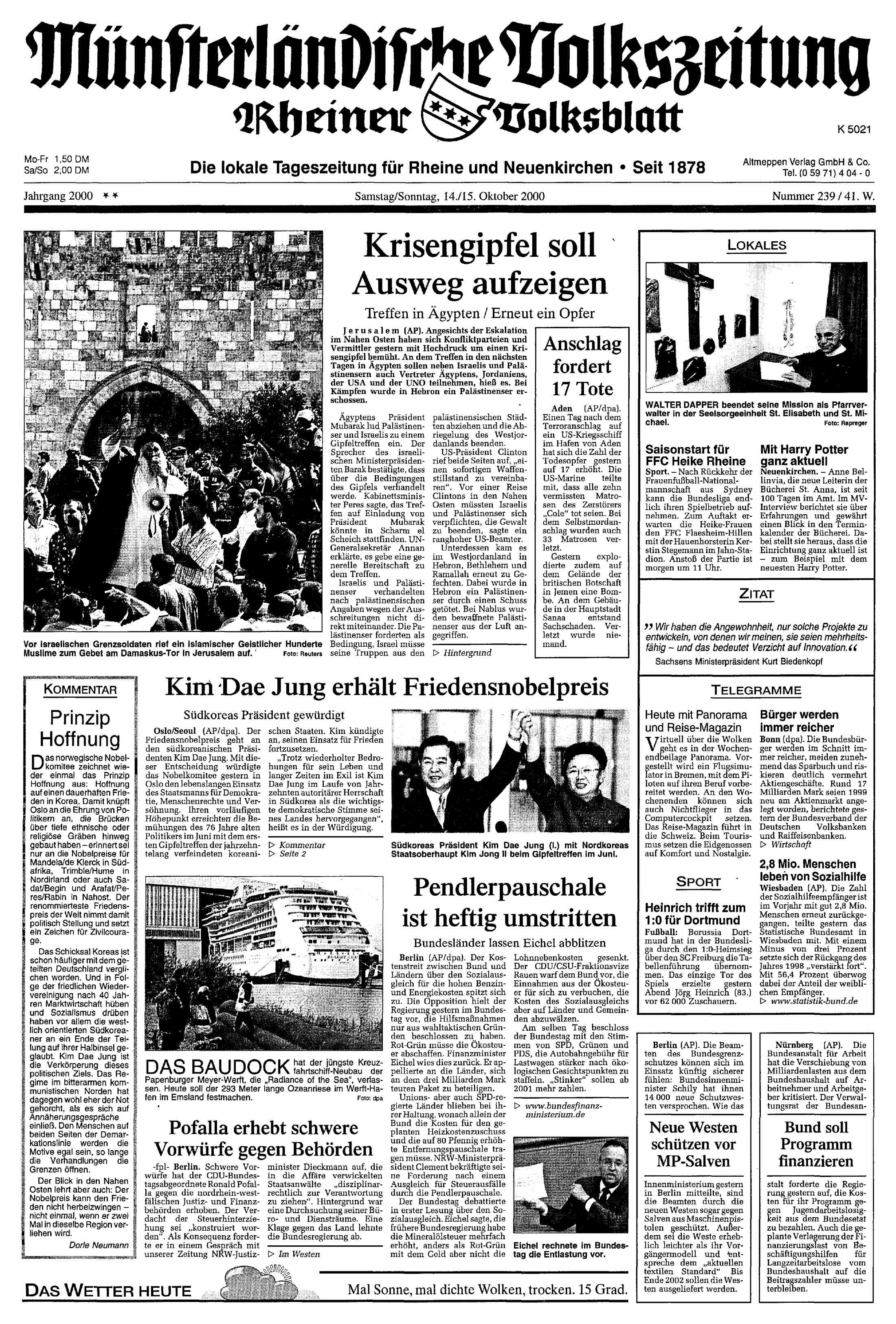 Ausgabe vom 14.10.2000