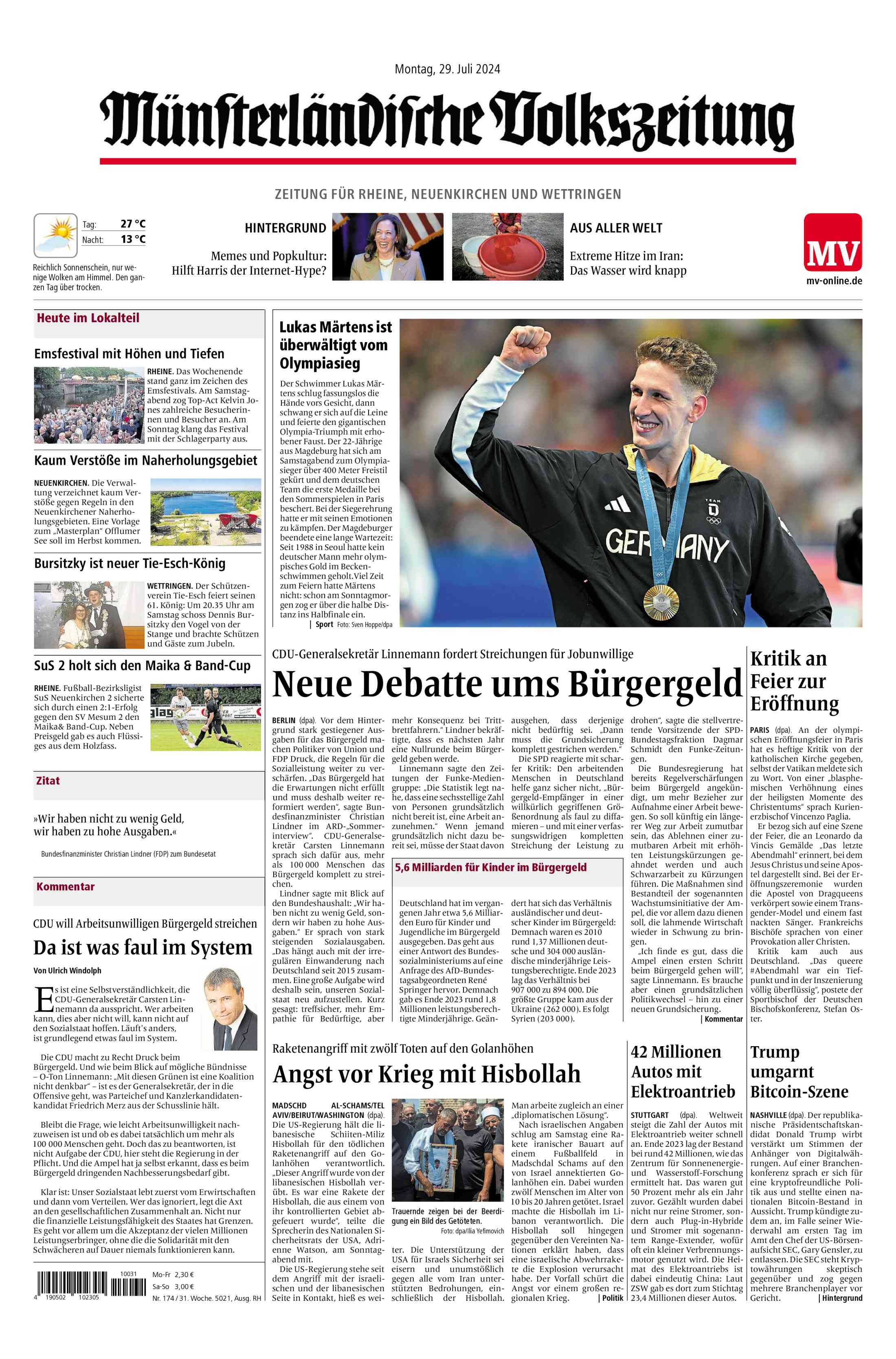 Ausgabe vom 29.07.2024